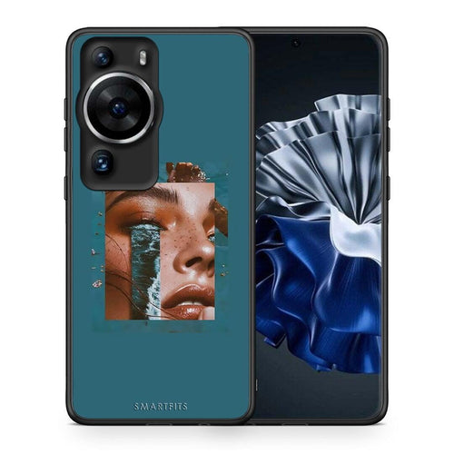 Θήκη Huawei P60 Pro Cry An Ocean από τη Smartfits με σχέδιο στο πίσω μέρος και μαύρο περίβλημα | Huawei P60 Pro Cry An Ocean Case with Colorful Back and Black Bezels
