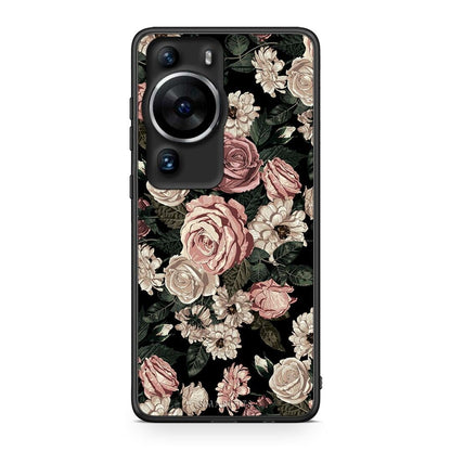 Θήκη Huawei P60 Pro Flower Wild Roses από τη Smartfits με σχέδιο στο πίσω μέρος και μαύρο περίβλημα | Huawei P60 Pro Flower Wild Roses Case with Colorful Back and Black Bezels