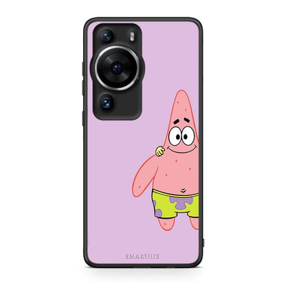 Θήκη Huawei P60 Pro Friends Patrick από τη Smartfits με σχέδιο στο πίσω μέρος και μαύρο περίβλημα | Huawei P60 Pro Friends Patrick Case with Colorful Back and Black Bezels