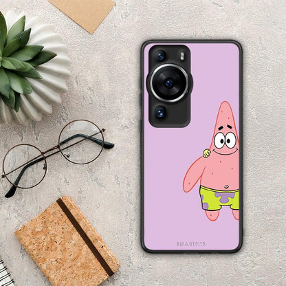 Θήκη Huawei P60 Pro Friends Patrick από τη Smartfits με σχέδιο στο πίσω μέρος και μαύρο περίβλημα | Huawei P60 Pro Friends Patrick Case with Colorful Back and Black Bezels