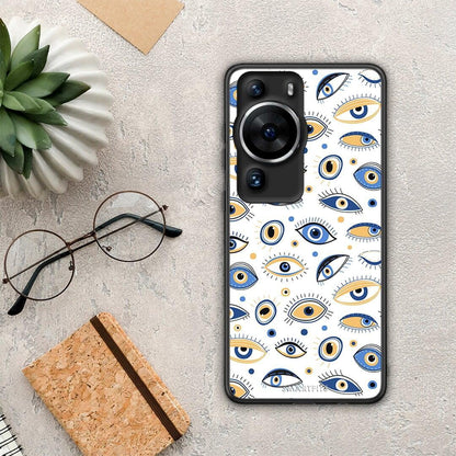 Θήκη Huawei P60 Pro Ftou Ftou από τη Smartfits με σχέδιο στο πίσω μέρος και μαύρο περίβλημα | Huawei P60 Pro Ftou Ftou Case with Colorful Back and Black Bezels