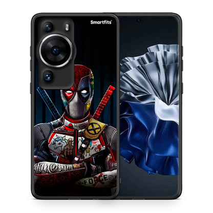 Θήκη Huawei P60 Pro Funny Guy από τη Smartfits με σχέδιο στο πίσω μέρος και μαύρο περίβλημα | Huawei P60 Pro Funny Guy Case with Colorful Back and Black Bezels