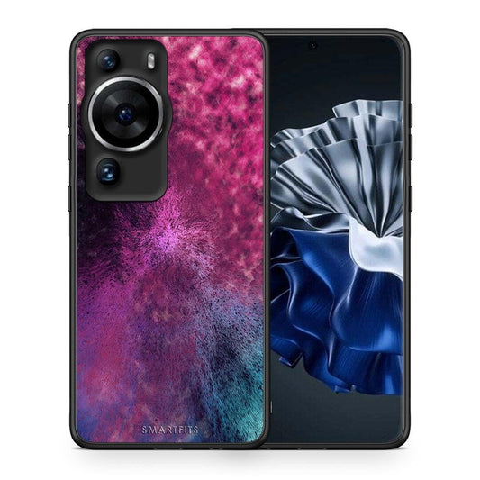 Θήκη Huawei P60 Pro Galactic Aurora από τη Smartfits με σχέδιο στο πίσω μέρος και μαύρο περίβλημα | Huawei P60 Pro Galactic Aurora Case with Colorful Back and Black Bezels