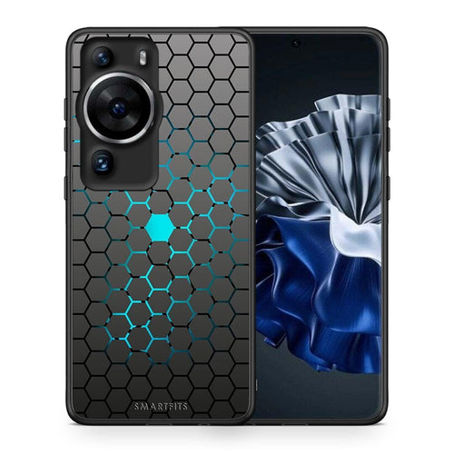 Θήκη Huawei P60 Pro Geometric Hexagonal από τη Smartfits με σχέδιο στο πίσω μέρος και μαύρο περίβλημα | Huawei P60 Pro Geometric Hexagonal Case with Colorful Back and Black Bezels