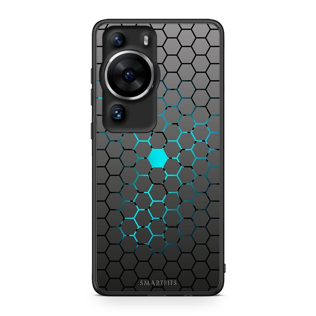 Θήκη Huawei P60 Pro Geometric Hexagonal από τη Smartfits με σχέδιο στο πίσω μέρος και μαύρο περίβλημα | Huawei P60 Pro Geometric Hexagonal Case with Colorful Back and Black Bezels