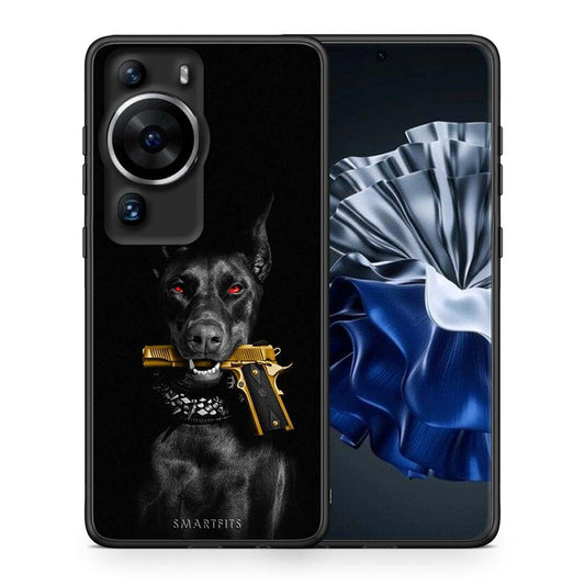 Θήκη Huawei P60 Pro Golden Gun από τη Smartfits με σχέδιο στο πίσω μέρος και μαύρο περίβλημα | Huawei P60 Pro Golden Gun Case with Colorful Back and Black Bezels