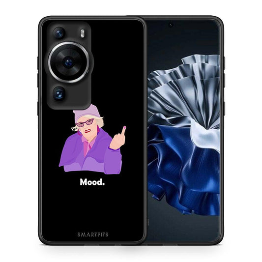 Θήκη Huawei P60 Pro Grandma Mood Black από τη Smartfits με σχέδιο στο πίσω μέρος και μαύρο περίβλημα | Huawei P60 Pro Grandma Mood Black Case with Colorful Back and Black Bezels