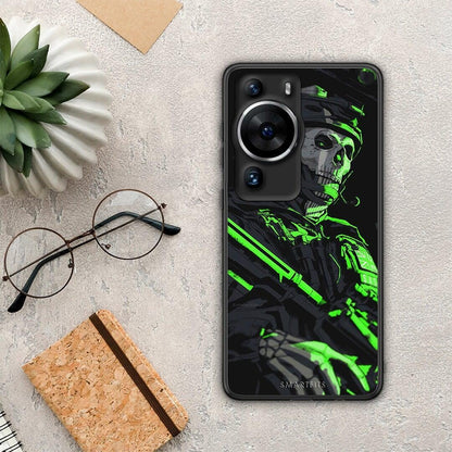 Θήκη Huawei P60 Pro Green Soldier από τη Smartfits με σχέδιο στο πίσω μέρος και μαύρο περίβλημα | Huawei P60 Pro Green Soldier Case with Colorful Back and Black Bezels
