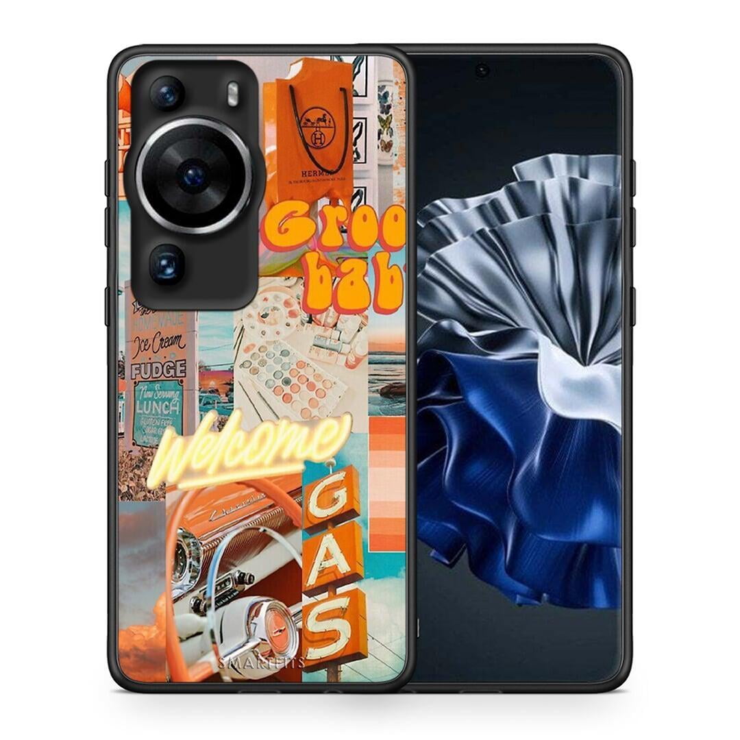 Θήκη Huawei P60 Pro Groovy Babe από τη Smartfits με σχέδιο στο πίσω μέρος και μαύρο περίβλημα | Huawei P60 Pro Groovy Babe Case with Colorful Back and Black Bezels