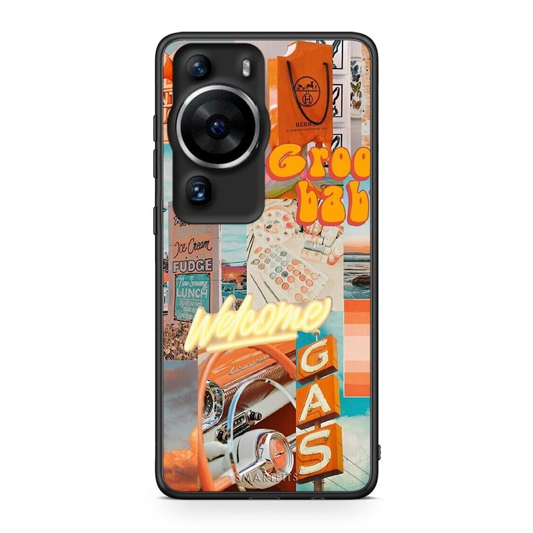 Θήκη Huawei P60 Pro Groovy Babe από τη Smartfits με σχέδιο στο πίσω μέρος και μαύρο περίβλημα | Huawei P60 Pro Groovy Babe Case with Colorful Back and Black Bezels