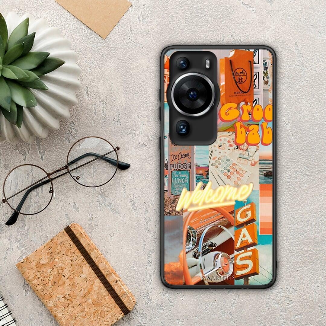 Θήκη Huawei P60 Pro Groovy Babe από τη Smartfits με σχέδιο στο πίσω μέρος και μαύρο περίβλημα | Huawei P60 Pro Groovy Babe Case with Colorful Back and Black Bezels