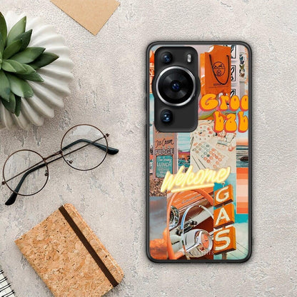 Θήκη Huawei P60 Pro Groovy Babe από τη Smartfits με σχέδιο στο πίσω μέρος και μαύρο περίβλημα | Huawei P60 Pro Groovy Babe Case with Colorful Back and Black Bezels