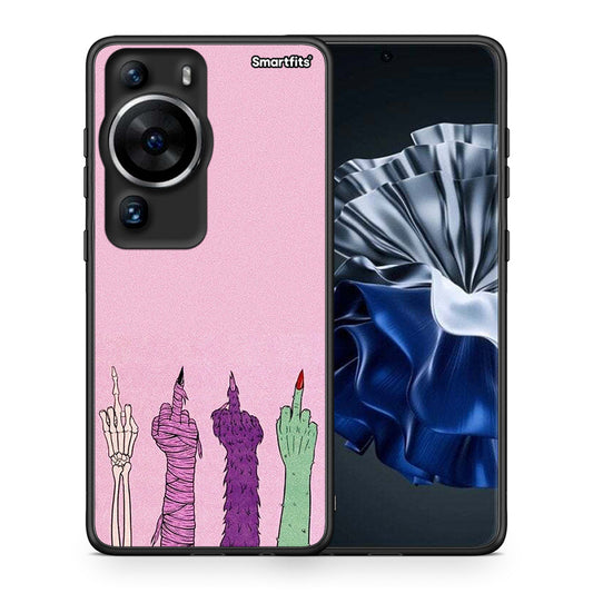 Θήκη Huawei P60 Pro Halloween Be A Lady από τη Smartfits με σχέδιο στο πίσω μέρος και μαύρο περίβλημα | Huawei P60 Pro Halloween Be A Lady Case with Colorful Back and Black Bezels