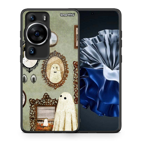 Θήκη Huawei P60 Pro Halloween Ghost Season από τη Smartfits με σχέδιο στο πίσω μέρος και μαύρο περίβλημα | Huawei P60 Pro Halloween Ghost Season Case with Colorful Back and Black Bezels