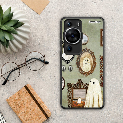 Θήκη Huawei P60 Pro Halloween Ghost Season από τη Smartfits με σχέδιο στο πίσω μέρος και μαύρο περίβλημα | Huawei P60 Pro Halloween Ghost Season Case with Colorful Back and Black Bezels