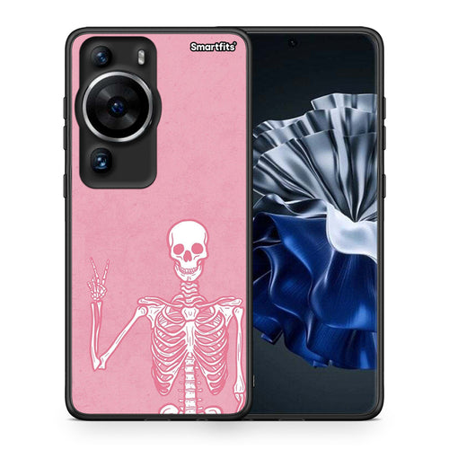 Θήκη Huawei P60 Pro Halloween Motivation από τη Smartfits με σχέδιο στο πίσω μέρος και μαύρο περίβλημα | Huawei P60 Pro Halloween Motivation Case with Colorful Back and Black Bezels