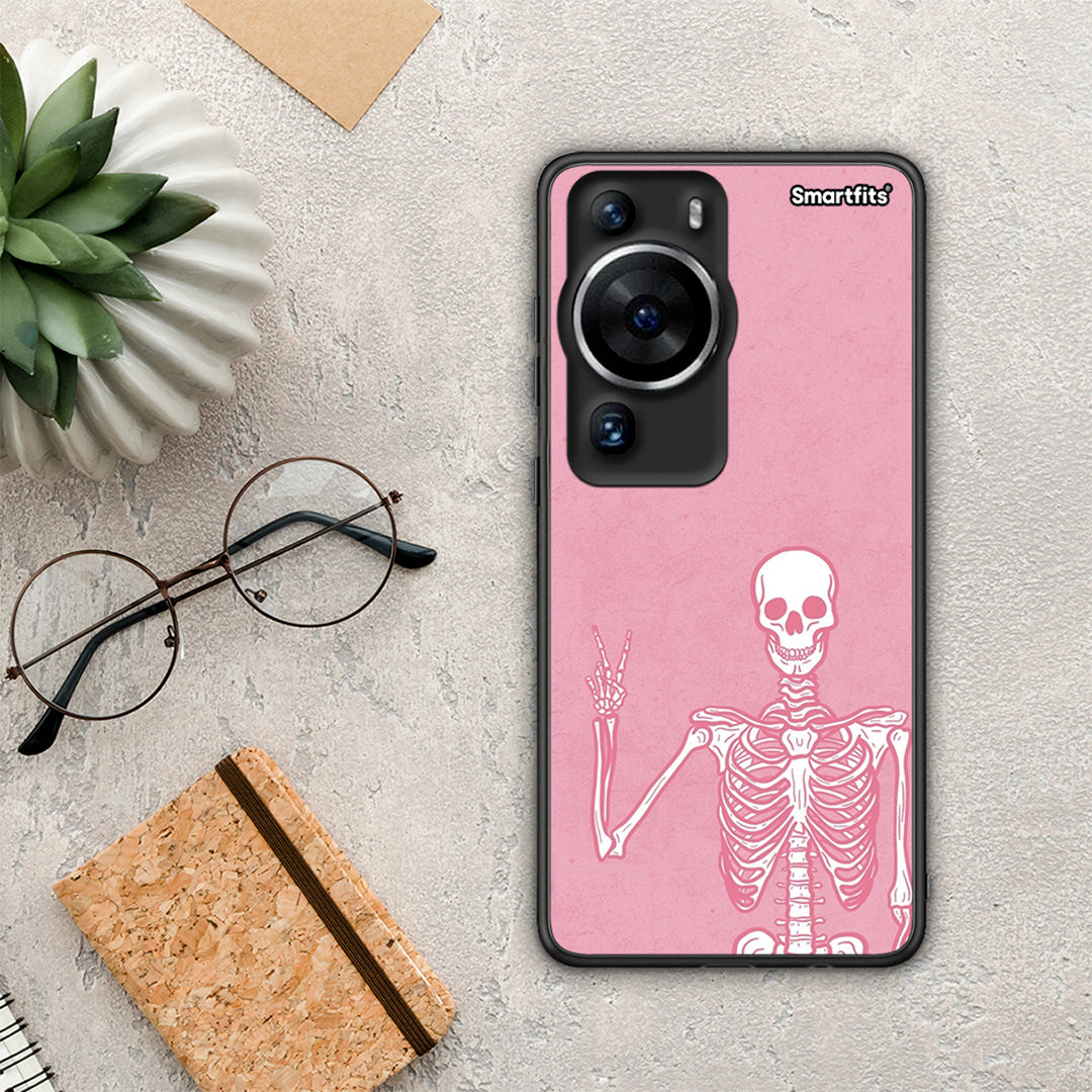 Θήκη Huawei P60 Pro Halloween Motivation από τη Smartfits με σχέδιο στο πίσω μέρος και μαύρο περίβλημα | Huawei P60 Pro Halloween Motivation Case with Colorful Back and Black Bezels