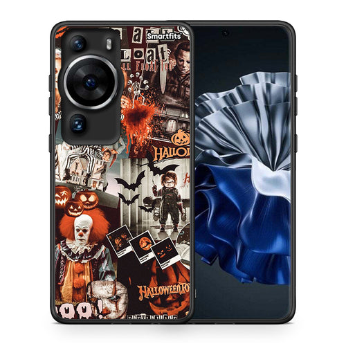 Θήκη Huawei P60 Pro Halloween Spooky Season από τη Smartfits με σχέδιο στο πίσω μέρος και μαύρο περίβλημα | Huawei P60 Pro Halloween Spooky Season Case with Colorful Back and Black Bezels