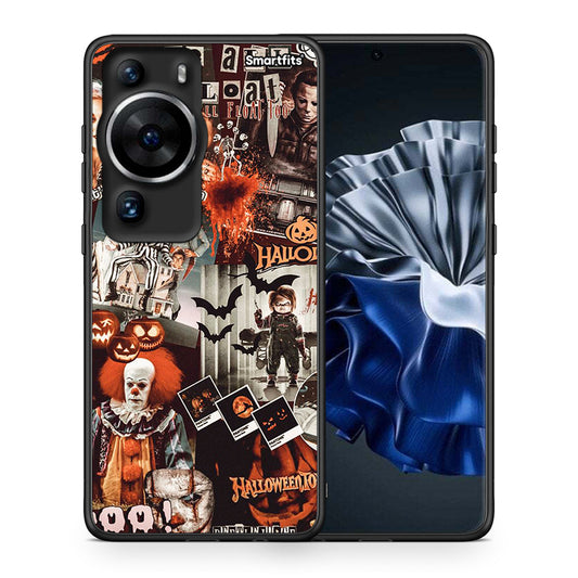 Θήκη Huawei P60 Pro Halloween Spooky Season από τη Smartfits με σχέδιο στο πίσω μέρος και μαύρο περίβλημα | Huawei P60 Pro Halloween Spooky Season Case with Colorful Back and Black Bezels