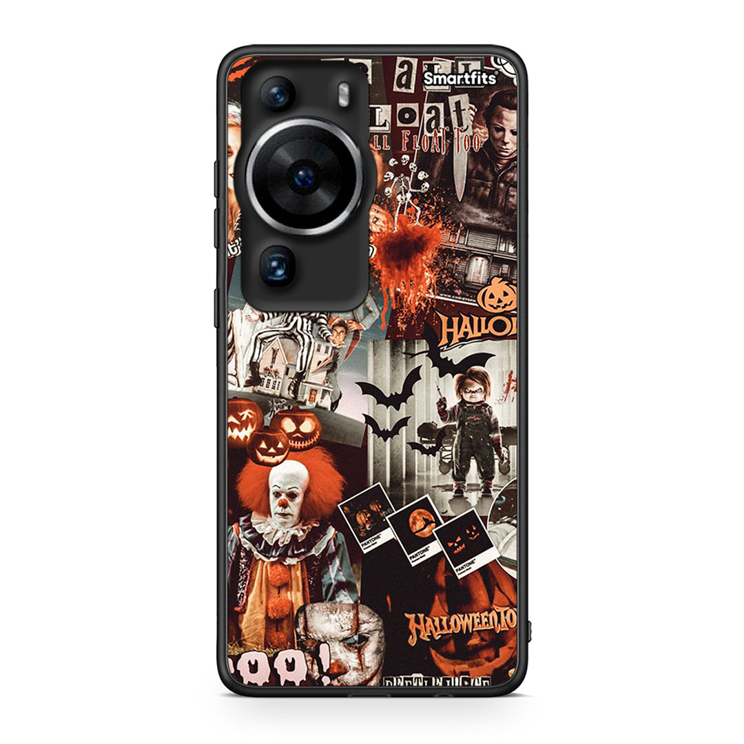 Θήκη Huawei P60 Pro Halloween Spooky Season από τη Smartfits με σχέδιο στο πίσω μέρος και μαύρο περίβλημα | Huawei P60 Pro Halloween Spooky Season Case with Colorful Back and Black Bezels