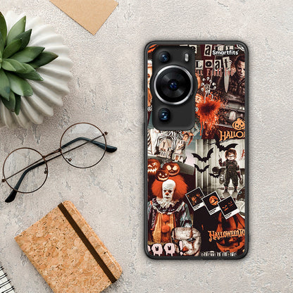 Θήκη Huawei P60 Pro Halloween Spooky Season από τη Smartfits με σχέδιο στο πίσω μέρος και μαύρο περίβλημα | Huawei P60 Pro Halloween Spooky Season Case with Colorful Back and Black Bezels