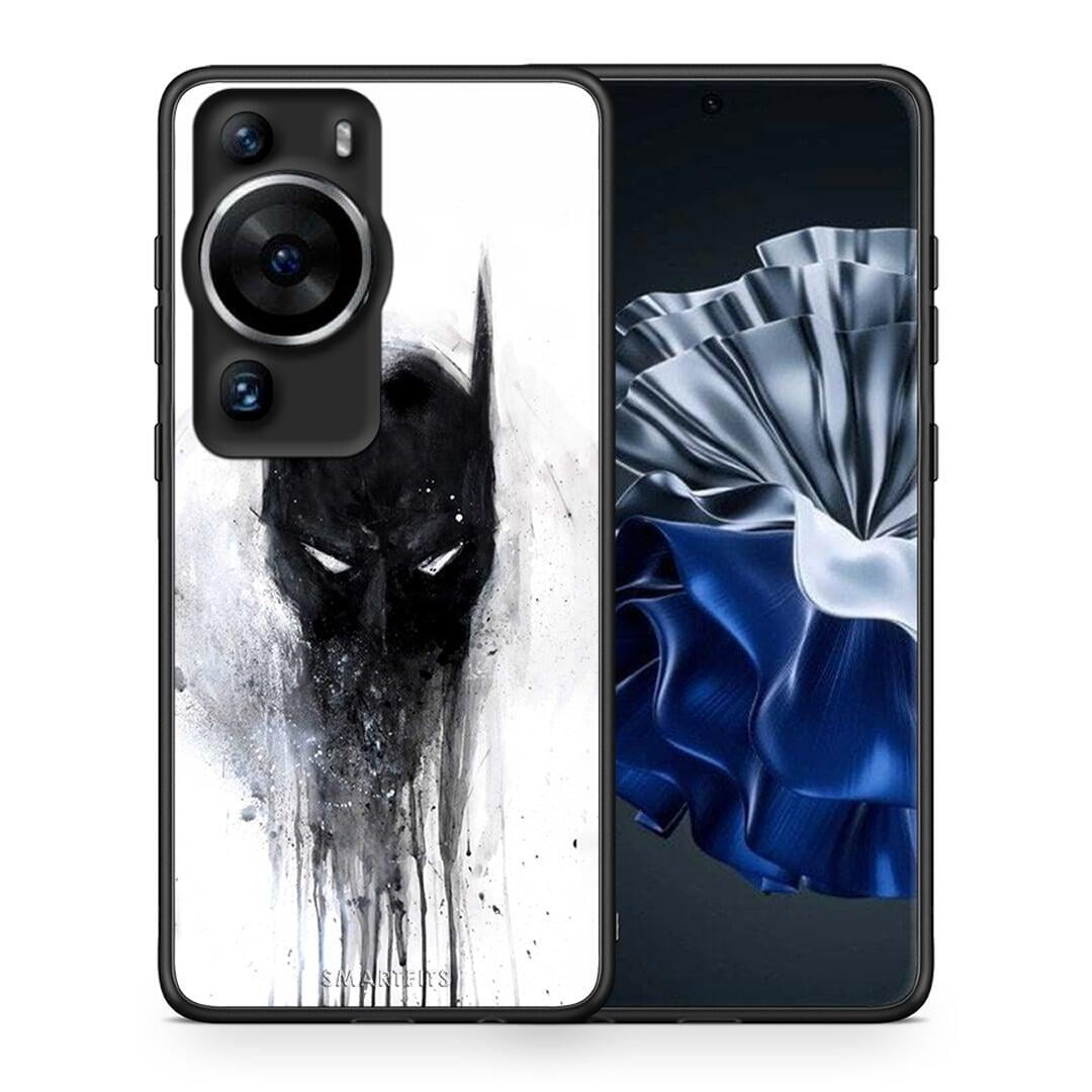 Θήκη Huawei P60 Pro Hero Paint Bat από τη Smartfits με σχέδιο στο πίσω μέρος και μαύρο περίβλημα | Huawei P60 Pro Hero Paint Bat Case with Colorful Back and Black Bezels