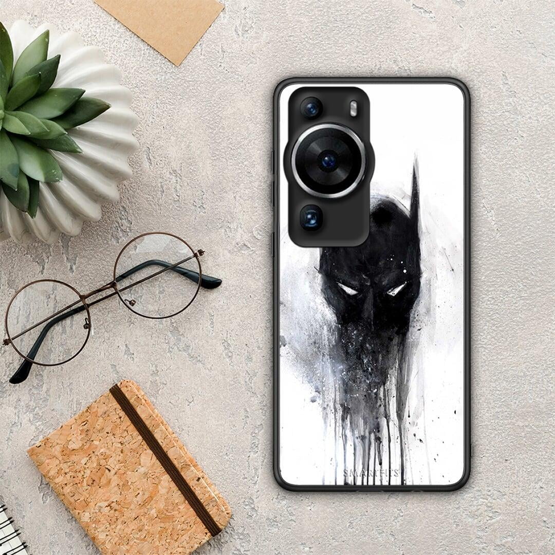 Θήκη Huawei P60 Pro Hero Paint Bat από τη Smartfits με σχέδιο στο πίσω μέρος και μαύρο περίβλημα | Huawei P60 Pro Hero Paint Bat Case with Colorful Back and Black Bezels