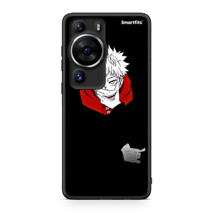 Θήκη Huawei P60 Pro Itadori Anime από τη Smartfits με σχέδιο στο πίσω μέρος και μαύρο περίβλημα | Huawei P60 Pro Itadori Anime Case with Colorful Back and Black Bezels