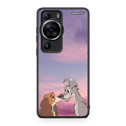 Θήκη Huawei P60 Pro Lady And Tramp από τη Smartfits με σχέδιο στο πίσω μέρος και μαύρο περίβλημα | Huawei P60 Pro Lady And Tramp Case with Colorful Back and Black Bezels