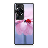 Thumbnail for Θήκη Huawei P60 Pro Ladybug Flower από τη Smartfits με σχέδιο στο πίσω μέρος και μαύρο περίβλημα | Huawei P60 Pro Ladybug Flower Case with Colorful Back and Black Bezels
