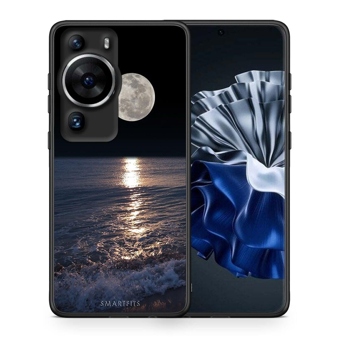 Θήκη Huawei P60 Pro Landscape Moon από τη Smartfits με σχέδιο στο πίσω μέρος και μαύρο περίβλημα | Huawei P60 Pro Landscape Moon Case with Colorful Back and Black Bezels