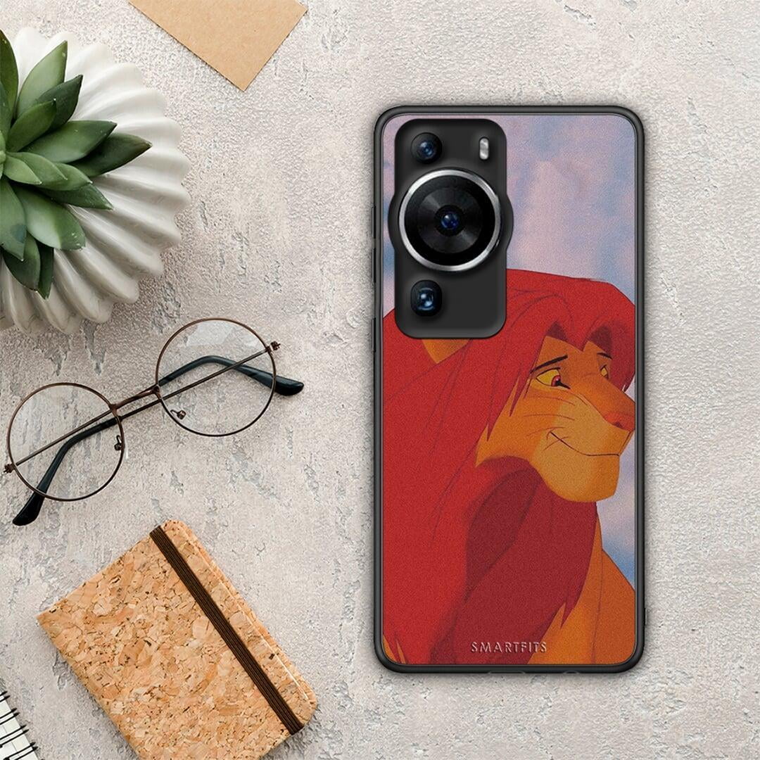 Θήκη Huawei P60 Pro Lion Love 1 από τη Smartfits με σχέδιο στο πίσω μέρος και μαύρο περίβλημα | Huawei P60 Pro Lion Love 1 Case with Colorful Back and Black Bezels