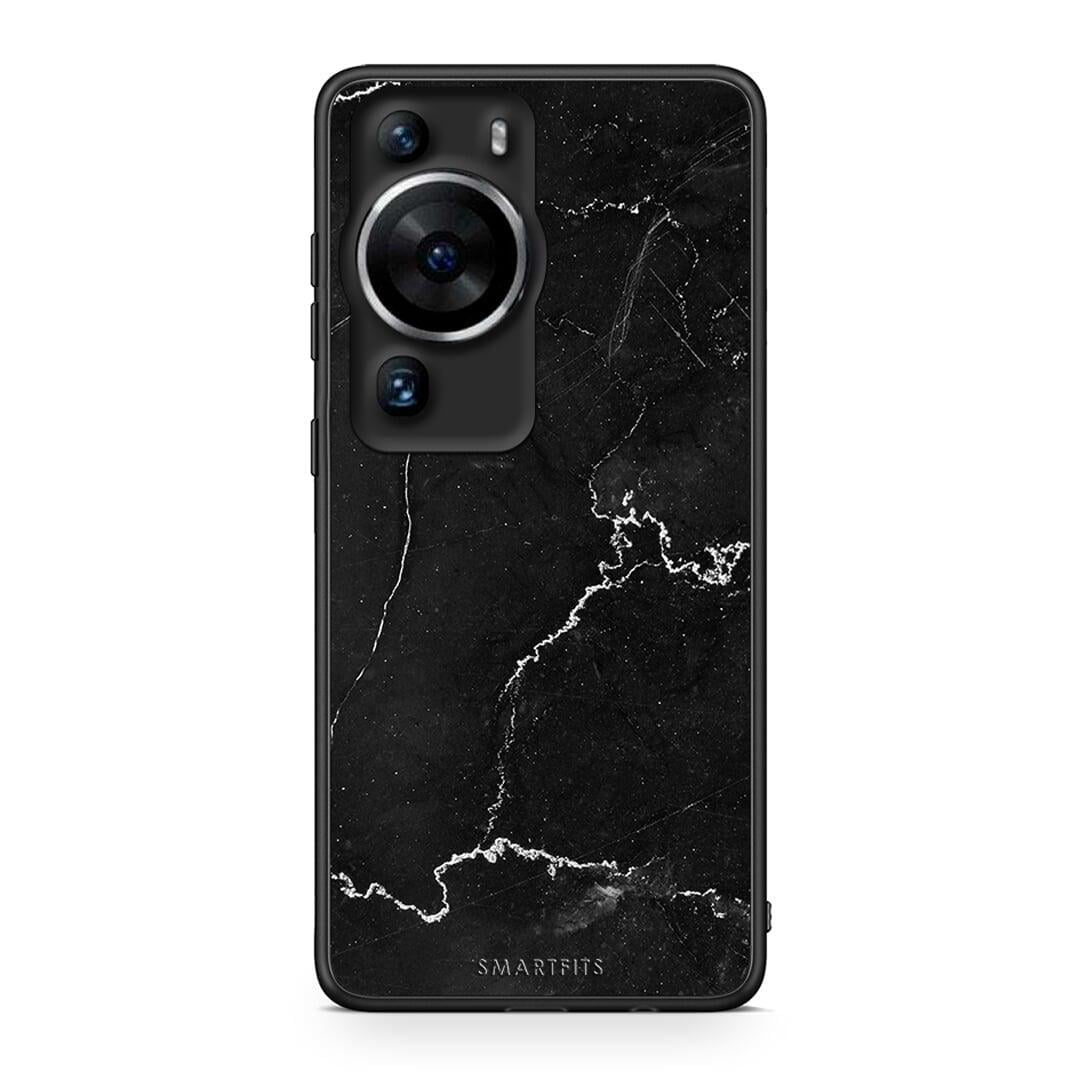Θήκη Huawei P60 Pro Marble Black από τη Smartfits με σχέδιο στο πίσω μέρος και μαύρο περίβλημα | Huawei P60 Pro Marble Black Case with Colorful Back and Black Bezels
