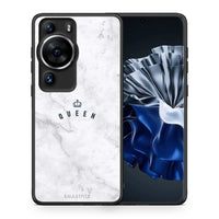 Thumbnail for Θήκη Huawei P60 Pro Marble Queen από τη Smartfits με σχέδιο στο πίσω μέρος και μαύρο περίβλημα | Huawei P60 Pro Marble Queen Case with Colorful Back and Black Bezels