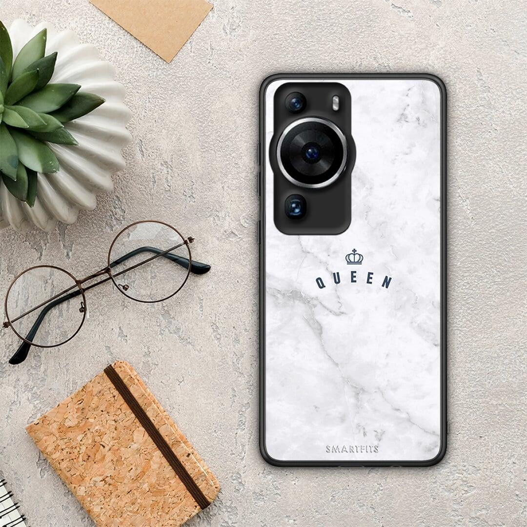 Θήκη Huawei P60 Pro Marble Queen από τη Smartfits με σχέδιο στο πίσω μέρος και μαύρο περίβλημα | Huawei P60 Pro Marble Queen Case with Colorful Back and Black Bezels