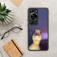 Thumbnail for Θήκη Huawei P60 Pro Meme Duck από τη Smartfits με σχέδιο στο πίσω μέρος και μαύρο περίβλημα | Huawei P60 Pro Meme Duck Case with Colorful Back and Black Bezels