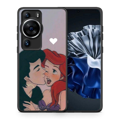 Θήκη Huawei P60 Pro Mermaid Couple από τη Smartfits με σχέδιο στο πίσω μέρος και μαύρο περίβλημα | Huawei P60 Pro Mermaid Couple Case with Colorful Back and Black Bezels