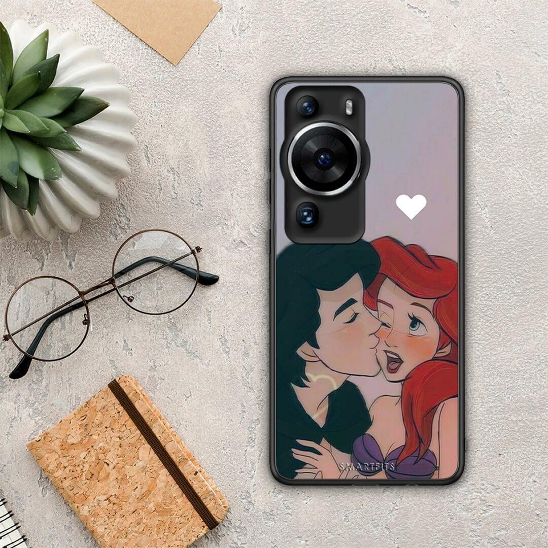 Θήκη Huawei P60 Pro Mermaid Couple από τη Smartfits με σχέδιο στο πίσω μέρος και μαύρο περίβλημα | Huawei P60 Pro Mermaid Couple Case with Colorful Back and Black Bezels