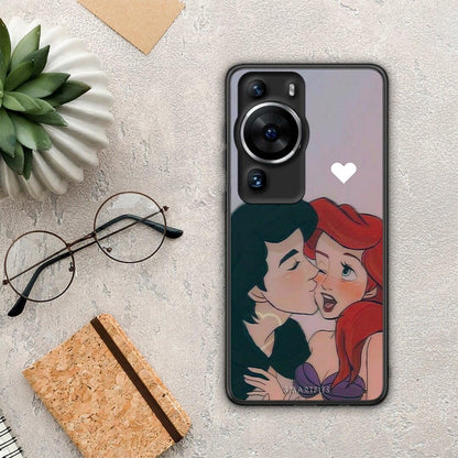 Θήκη Huawei P60 Pro Mermaid Couple από τη Smartfits με σχέδιο στο πίσω μέρος και μαύρο περίβλημα | Huawei P60 Pro Mermaid Couple Case with Colorful Back and Black Bezels