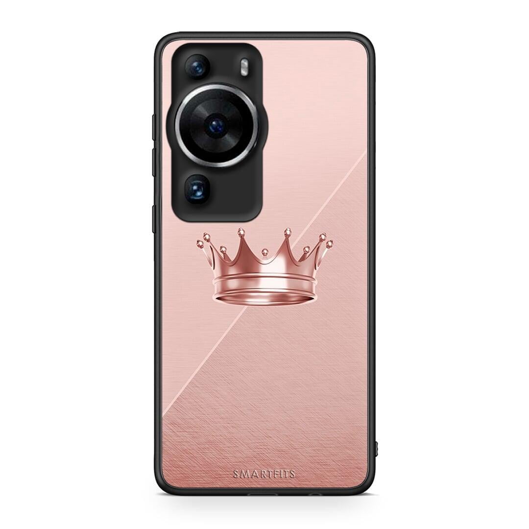 Θήκη Huawei P60 Pro Minimal Crown από τη Smartfits με σχέδιο στο πίσω μέρος και μαύρο περίβλημα | Huawei P60 Pro Minimal Crown Case with Colorful Back and Black Bezels