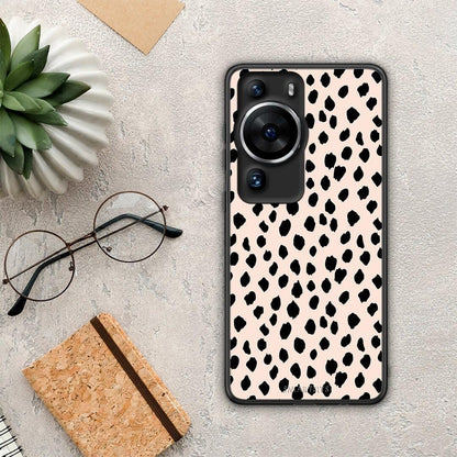Θήκη Huawei P60 Pro New Polka Dots από τη Smartfits με σχέδιο στο πίσω μέρος και μαύρο περίβλημα | Huawei P60 Pro New Polka Dots Case with Colorful Back and Black Bezels