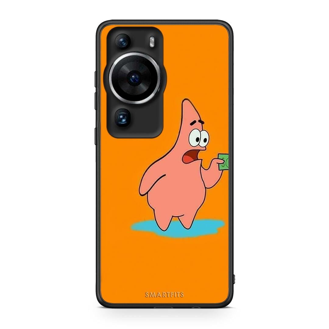 Θήκη Huawei P60 Pro No Money 1 από τη Smartfits με σχέδιο στο πίσω μέρος και μαύρο περίβλημα | Huawei P60 Pro No Money 1 Case with Colorful Back and Black Bezels