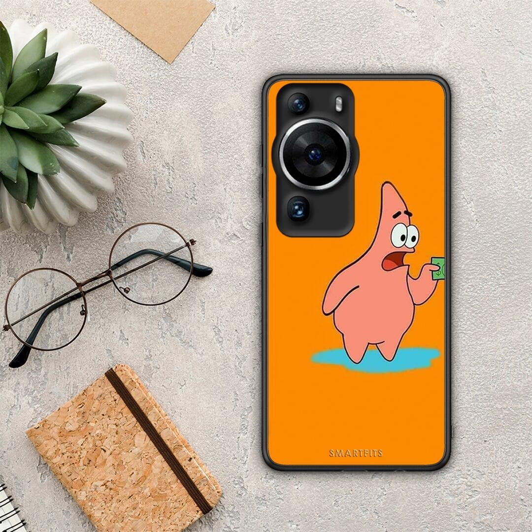 Θήκη Huawei P60 Pro No Money 1 από τη Smartfits με σχέδιο στο πίσω μέρος και μαύρο περίβλημα | Huawei P60 Pro No Money 1 Case with Colorful Back and Black Bezels