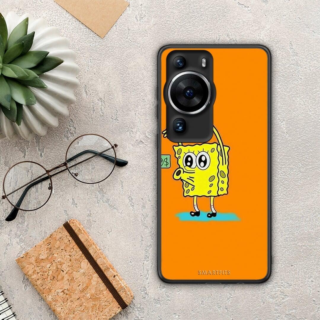Θήκη Huawei P60 Pro No Money 2 από τη Smartfits με σχέδιο στο πίσω μέρος και μαύρο περίβλημα | Huawei P60 Pro No Money 2 Case with Colorful Back and Black Bezels