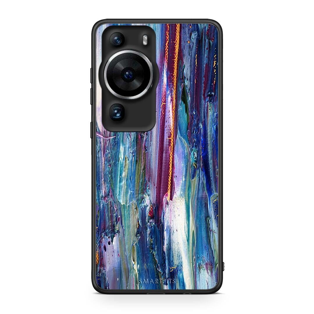 Θήκη Huawei P60 Pro Paint Winter από τη Smartfits με σχέδιο στο πίσω μέρος και μαύρο περίβλημα | Huawei P60 Pro Paint Winter Case with Colorful Back and Black Bezels