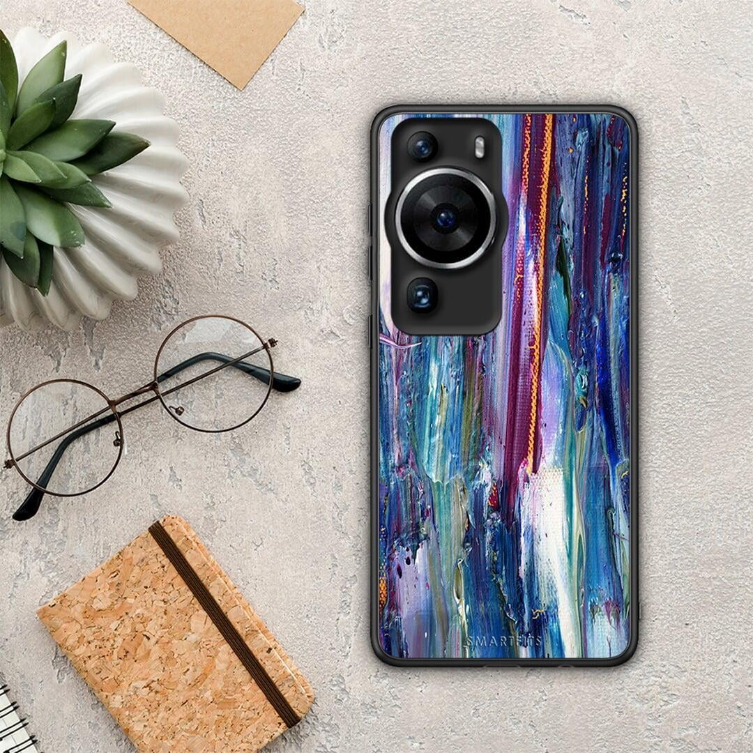 Θήκη Huawei P60 Pro Paint Winter από τη Smartfits με σχέδιο στο πίσω μέρος και μαύρο περίβλημα | Huawei P60 Pro Paint Winter Case with Colorful Back and Black Bezels