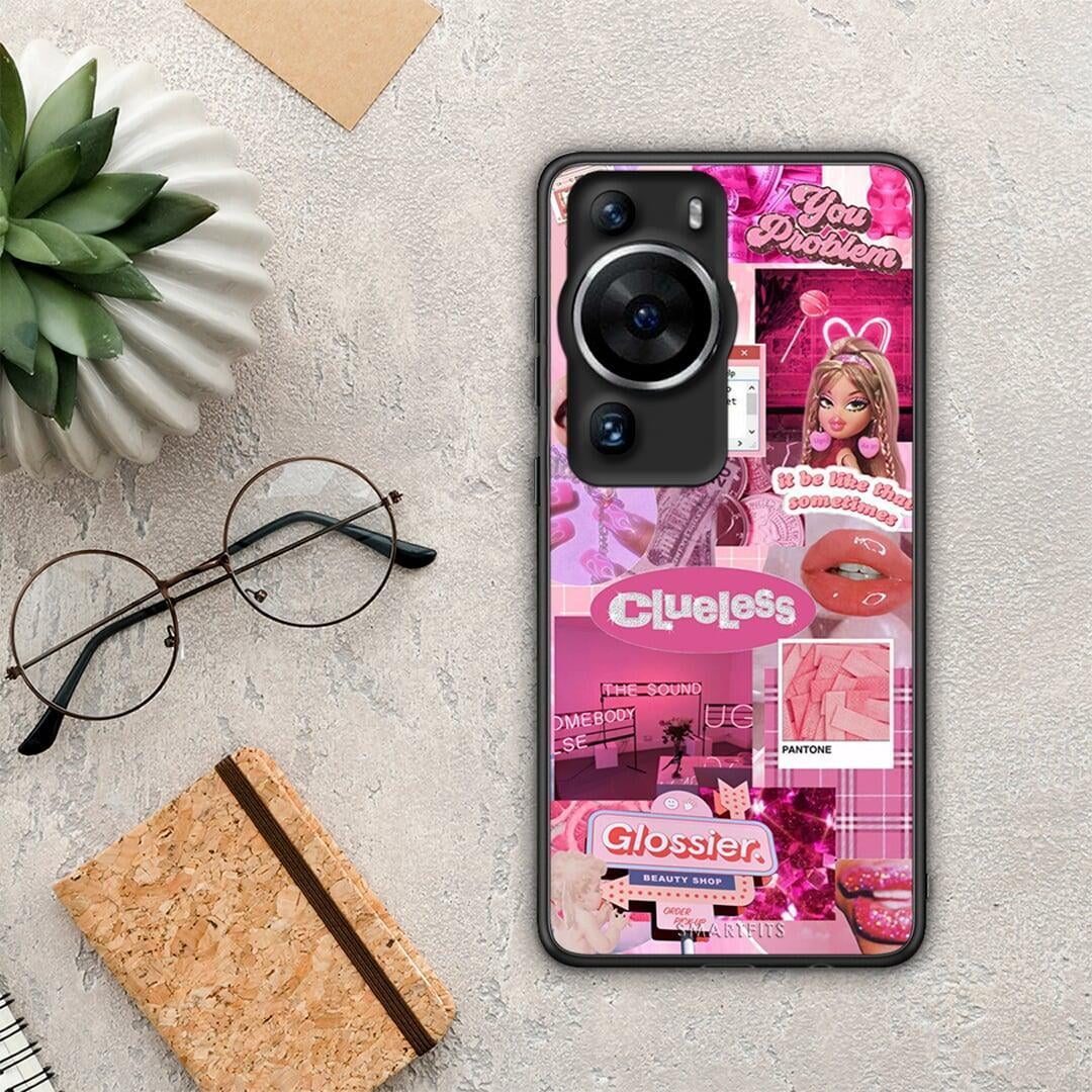 Θήκη Huawei P60 Pro Pink Love από τη Smartfits με σχέδιο στο πίσω μέρος και μαύρο περίβλημα | Huawei P60 Pro Pink Love Case with Colorful Back and Black Bezels