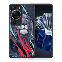 Thumbnail for Θήκη Huawei P60 Pro PopArt Lion Designer από τη Smartfits με σχέδιο στο πίσω μέρος και μαύρο περίβλημα | Huawei P60 Pro PopArt Lion Designer Case with Colorful Back and Black Bezels