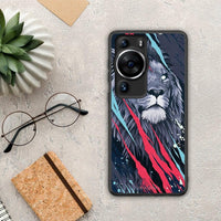 Thumbnail for Θήκη Huawei P60 Pro PopArt Lion Designer από τη Smartfits με σχέδιο στο πίσω μέρος και μαύρο περίβλημα | Huawei P60 Pro PopArt Lion Designer Case with Colorful Back and Black Bezels