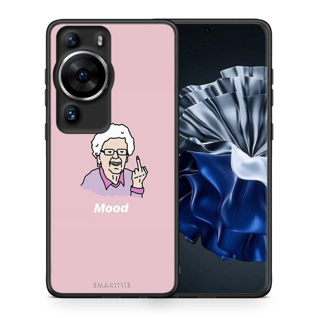 Θήκη Huawei P60 Pro PopArt Mood από τη Smartfits με σχέδιο στο πίσω μέρος και μαύρο περίβλημα | Huawei P60 Pro PopArt Mood Case with Colorful Back and Black Bezels